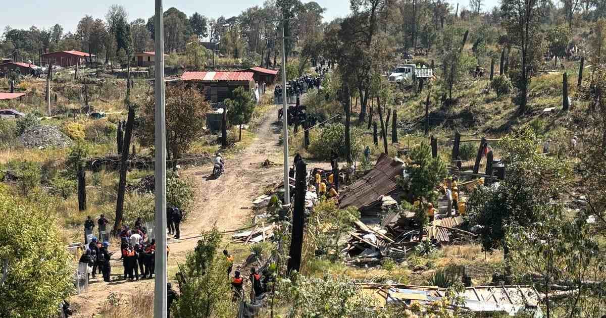 Enrentamiento Hoy en la Picacho-Ajusco Fue por operativa de desalojo de viviendas