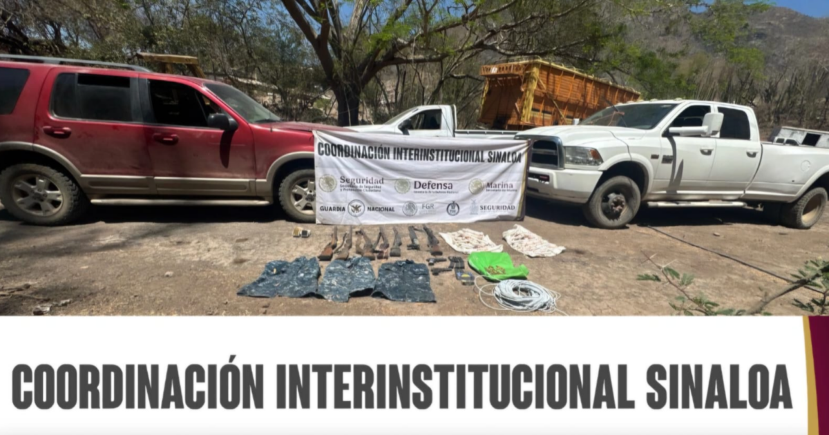 En San Ignacio: Armamento de Aseguran, Municiones, Vehículos y Cartuchos Explosivos