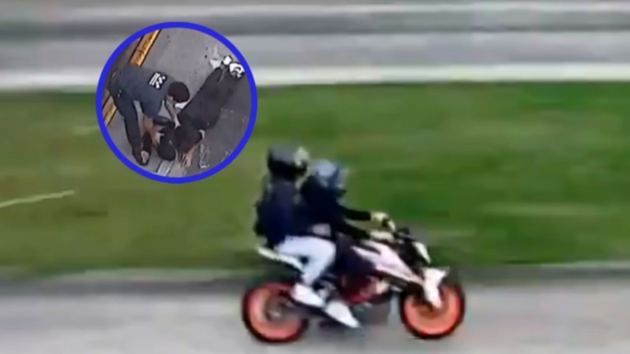 Roban Motocicleta, Chocan, Huyen A Pie y Los arrestan Tras intensa persecución: Video