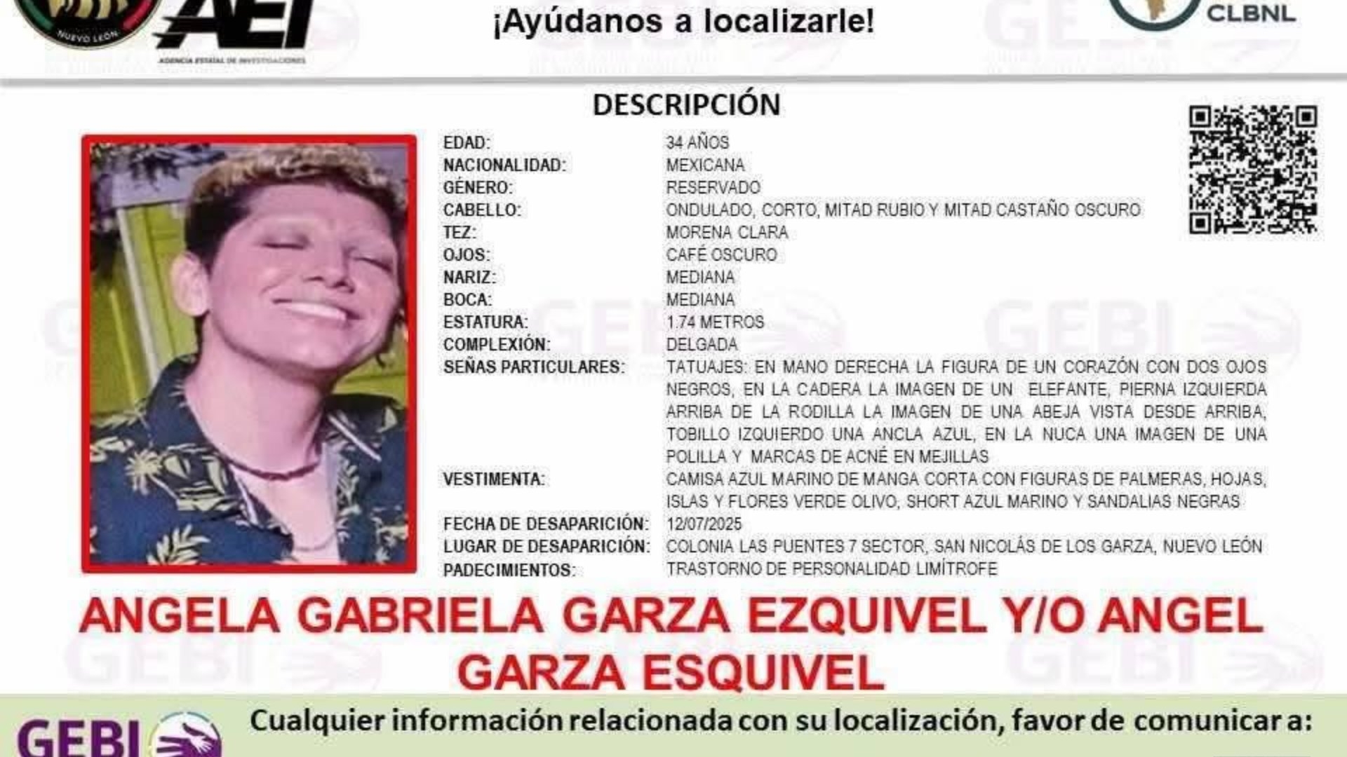 Buscan a Ánge, Joven Trans que desapareció Luego de Asistir Un festival en Monterrey