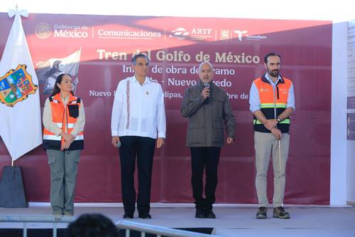 Tren Nuevo Laredo-Saltillo consolidará la frontera, afirma Américo Villarreal Anaya