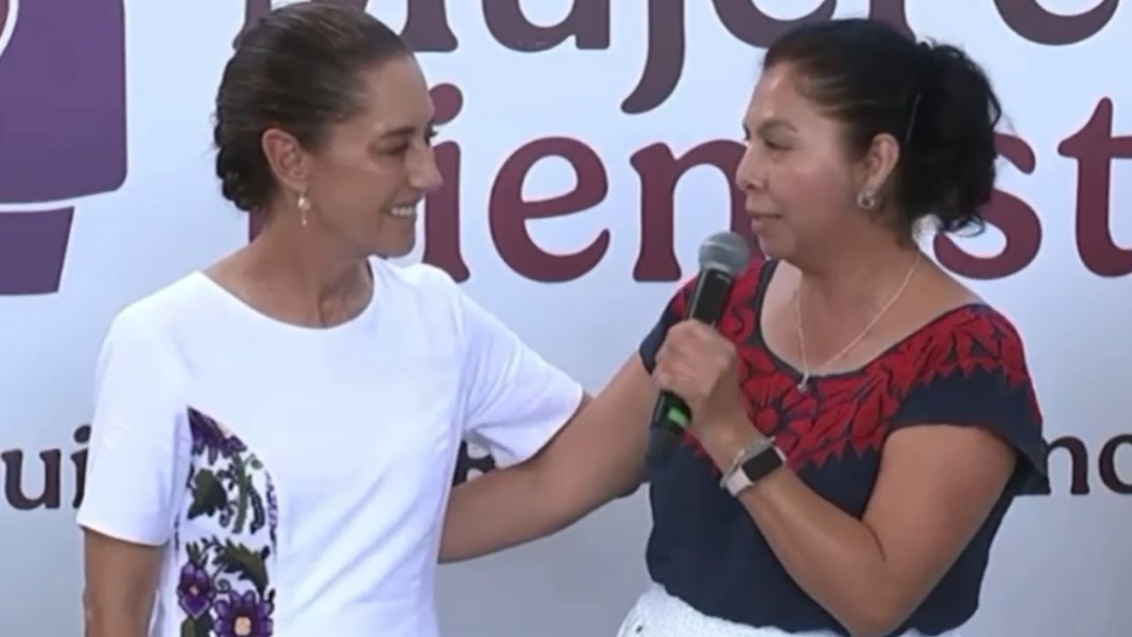 “México y las mujeres estamos con usted, la amo”: beneficiaria de la Pensión Mujeres Bienestar a Claudia Sheinbaum