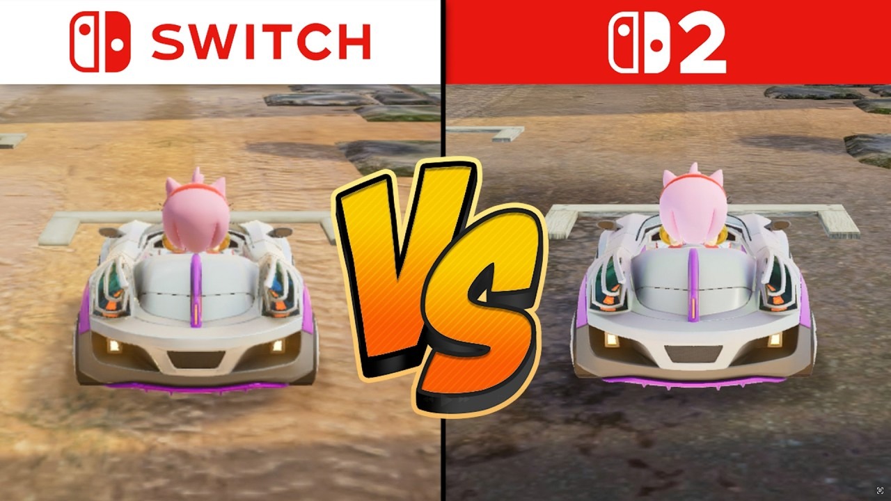 Comparativa en vídeo entre Nintendo Switch y Nintendo Switch 2 de Sonic Racing Crossworlds