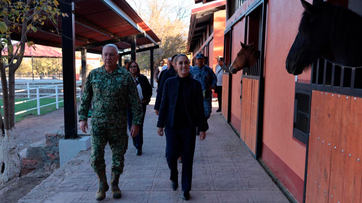 Sheinbaum recuerda la base militar de Santa Gertrudis durante su gira de trabajo en Chihuahua