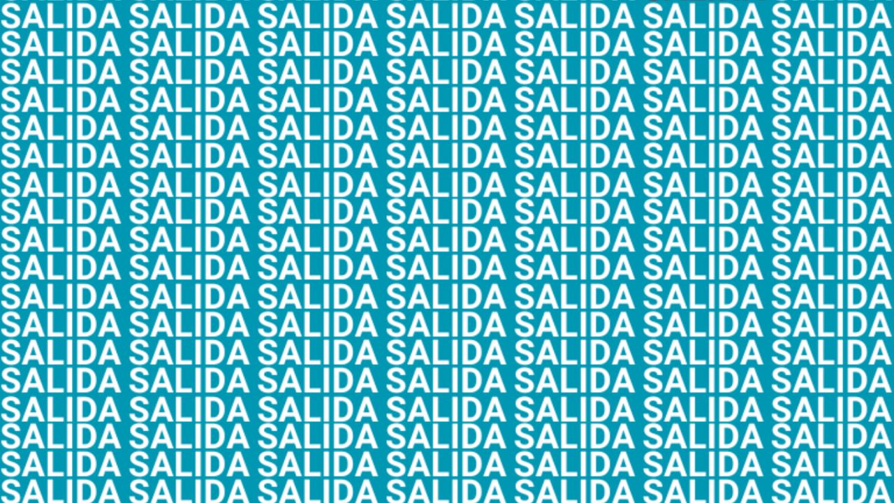 Solo una persona muy inteligente es capaz de encontrar la palabra ‘SALINA’ en menos de 5 segundos.