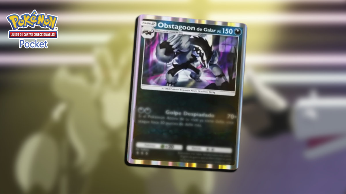 Obstagoon de Galar podría controlar el meta de JCC Pokémon Pocket
