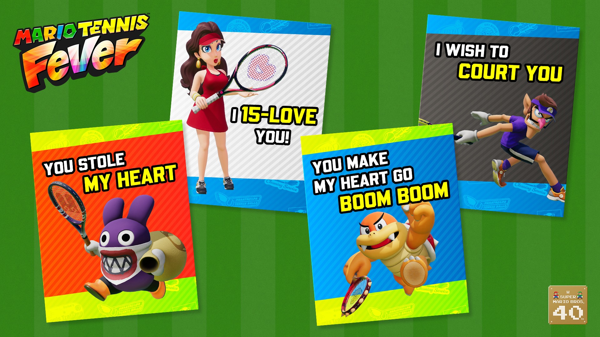 Nintendo lanza tarjetas para San Valentín de Mario Tennis Fever