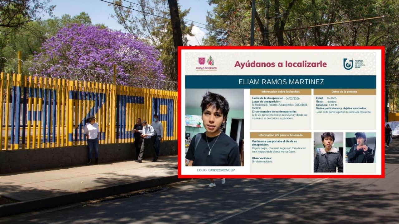 Desaparece Eliam Ramos en CDMX, fue visto por última vez dentro del CCH Azcapotzalco