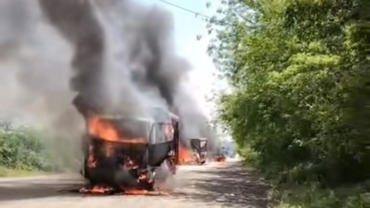Bloqueos y quema de camiones en Veracruz paralizan la Huasteca; FNLS exige liberación de Higinio Bustos