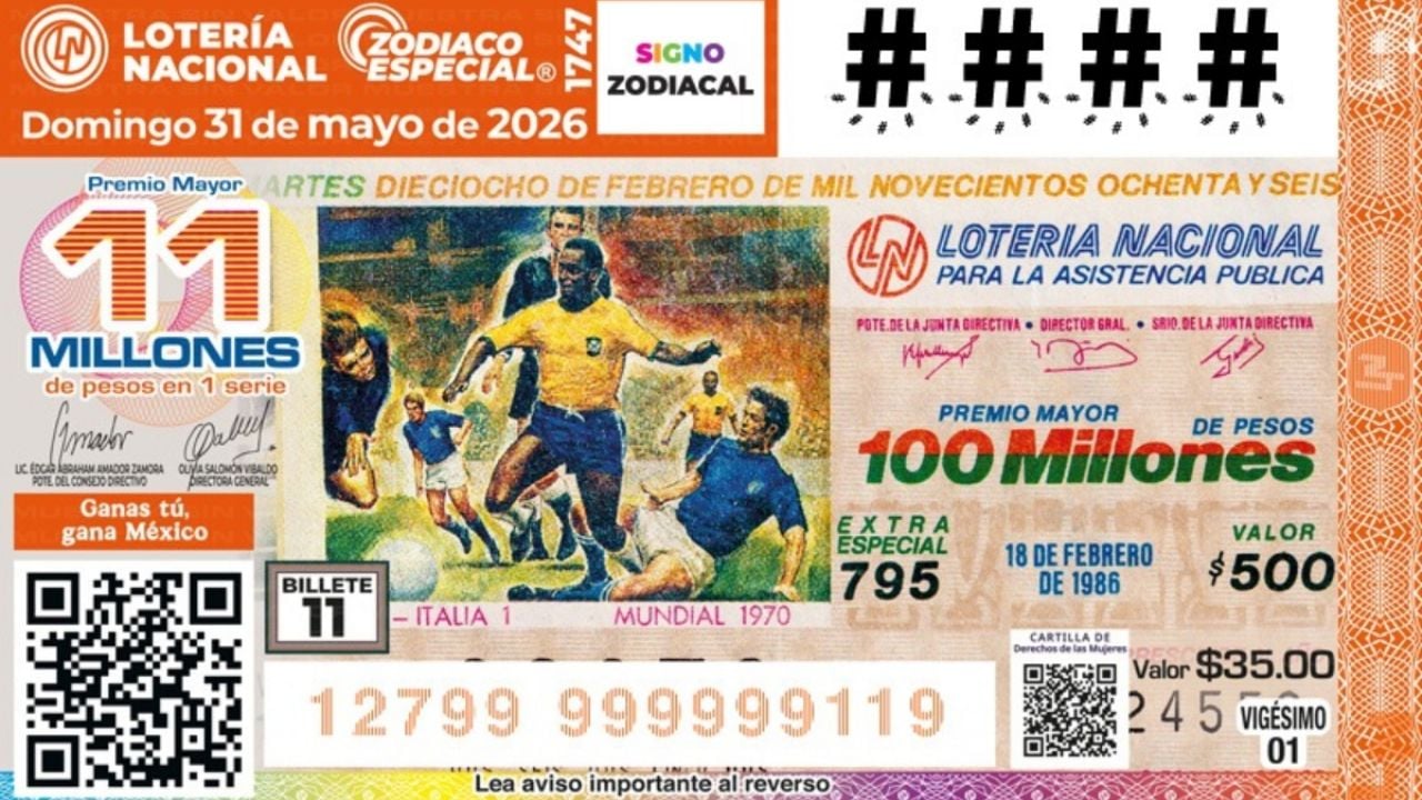 Resultados Lotería Nacional: Ganadores del Sorteo Zodiaco Especial 1747 del 31 de mayo de 2026